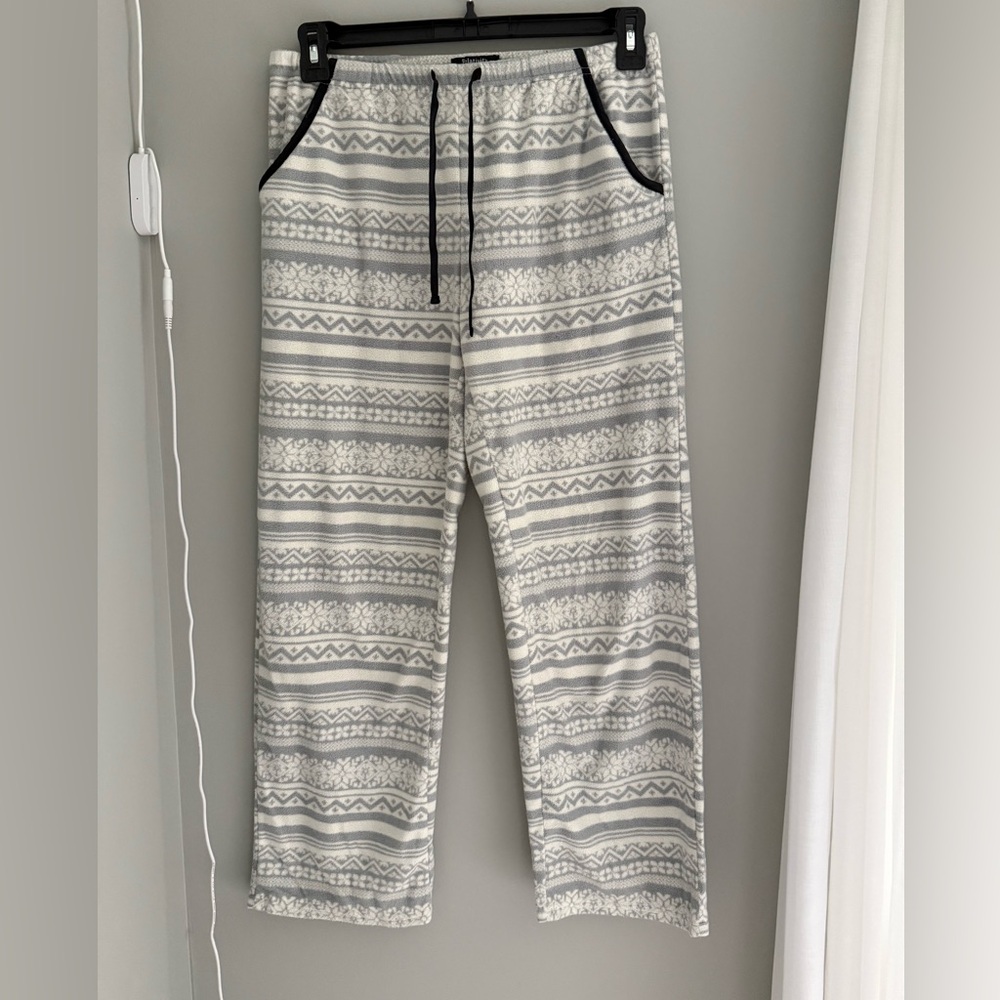 Cozy Gray and White Pj Pants